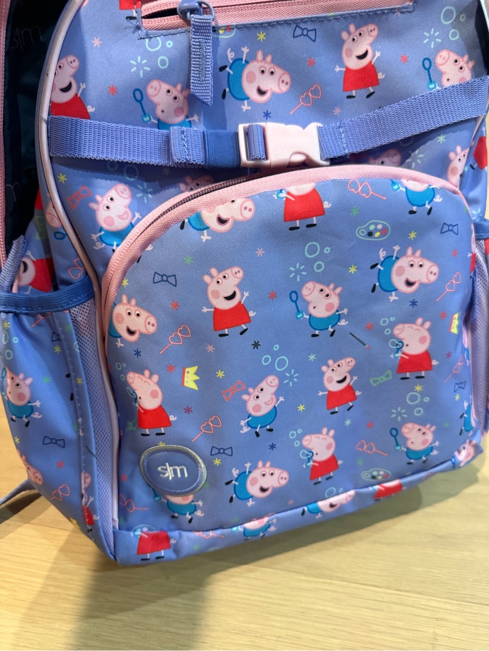 Simple Modern Kids Peppa Pig Print purple Backpack with Pink Trim - Picture 10 of 12